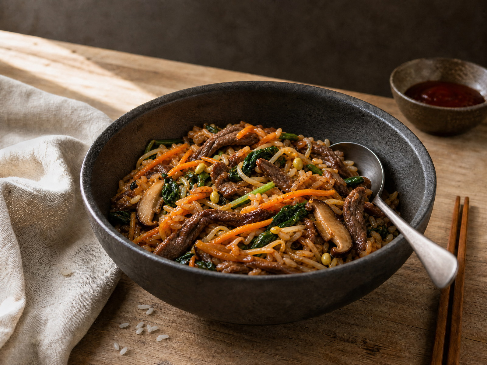 Bibimbap revisité : légumes de saison français à la place des banchan