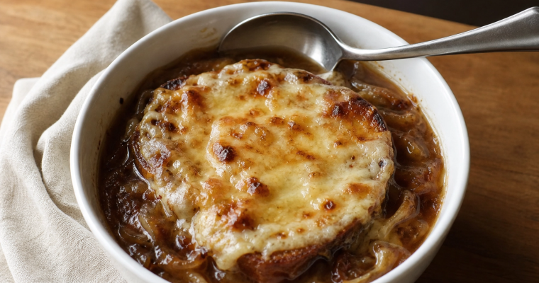 La soupe à l&rsquo;oignon des Halles : d&rsquo;abord un bouillon, puis un gratiné